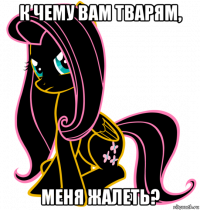 к чему вам тварям, меня жалеть?