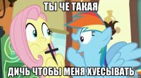ты че такая дичь чтобы меня хуесывать