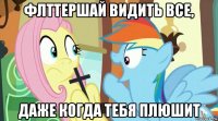 флттершай видить все, даже когда тебя плюшит