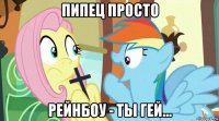 пипец просто рейнбоу - ты гей...