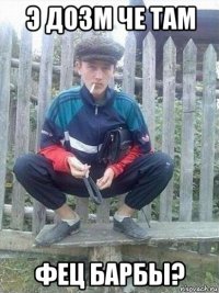 э дозм че там фец барбы?