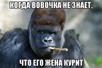 когда вовочка не знает, что его жена курит
