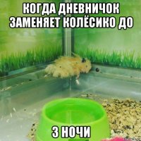 когда дневничок заменяет колёсико до 3 ночи