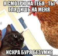 я смотрю на тебя - ты глядишь на меня искра буря безумие