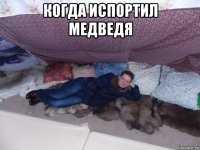когда испортил медведя 