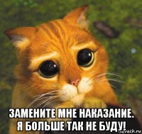  замените мне наказание. я больше так не буду!