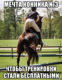 мечта конника №3 чтобы тренировки стали бесплатными