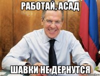 работай, асад шавки не дернутся