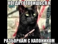 когда готовишься к разборкам с капоником