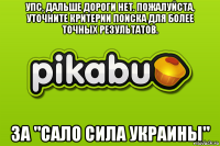 упс, дальше дороги нет. пожалуйста, уточните критерии поиска для более точных результатов. за "сало сила украины"