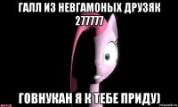 галл из невгамоных друзяк 277777 говнукан я к тебе приду)