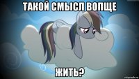 такой смысл вопще жить?