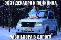 эх 31 декабря и починила уазик пора в дорогу