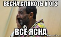 весна,слякоть и огэ всё ясна