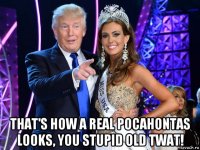  that's how a real pocahontas looks, you stupid old twat!