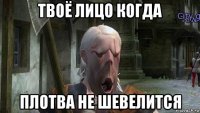 твоё лицо когда плотва не шевелится