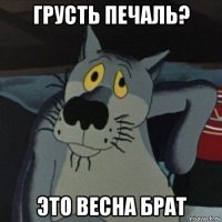 грусть печаль? это весна брат