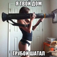 я твой дом трубой шатал