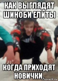 как выглядят шиноби елиты когда приходят новички.