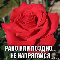  рано или поздно... не напрягайся