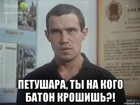  петушара, ты на кого батон крошишь?!