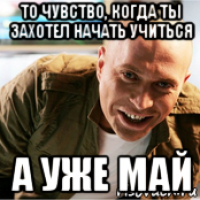 то чувство, когда ты захотел начать учиться а уже май