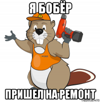 я бобёр пришел на ремонт