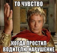 то чувство когда простил водителю нарушение