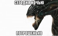 сегодня ночью потрошенько
