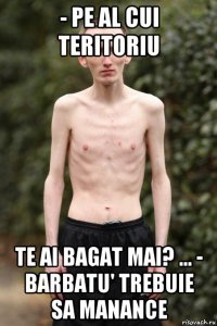 - pe al cui teritoriu te ai bagat mai? ... - barbatu' trebuie sa manance