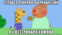 герхард я жираф африканский я у ветеринара хомяка