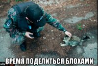  время поделиться блохами