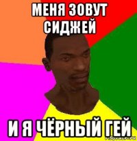 меня зовут сиджей и я чёрный гей
