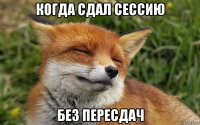 когда сдал сессию без пересдач