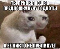 ты присылаешь в предложку кучу годноты а ее никто не публикует