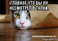 главное что бы он несмотрел в тапки. 