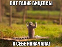 вот такие бицепсы я себе накачала!