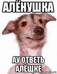 алёнушка ау ответь алёщке