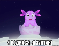  я родился...я хунтик!