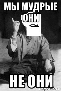 мы мудрые они не они