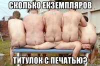 сколько екземпляров титулок с печатью?