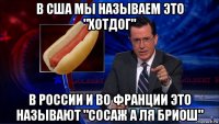 в сша мы называем это "хотдог" в россии и во франции это называют "сосаж а ля бриош"