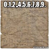 0,1,2,,4,5,6,7,8,9. 