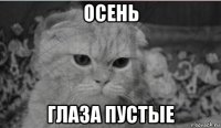 осень глаза пустые