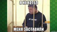 я не хотел меня заставили