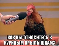  как вы относитесь к куриным крылышкам?
