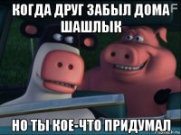 когда друг забыл дома шашлык но ты кое-что придумал