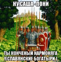 ну,саша -пони ты конченый нармоняга !(славянские богатыри )