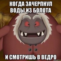 когда зачерпнул воды из болота и смотришь в ведро