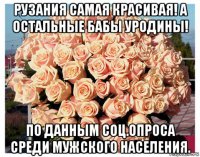рузания самая красивая! а остальные бабы уродины! по данным соц.опроса среди мужского населения.